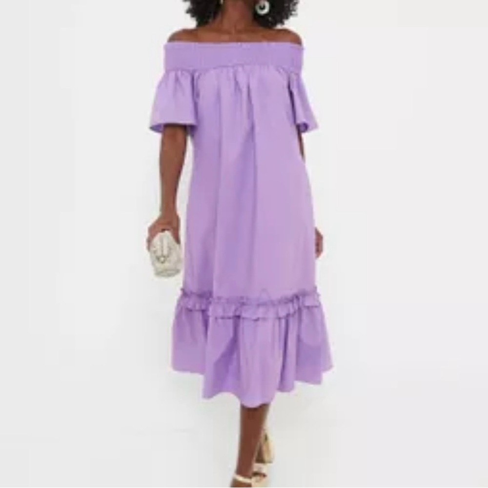 Off-Shoulder Lavender Dress hyacinth house Tuckernuck